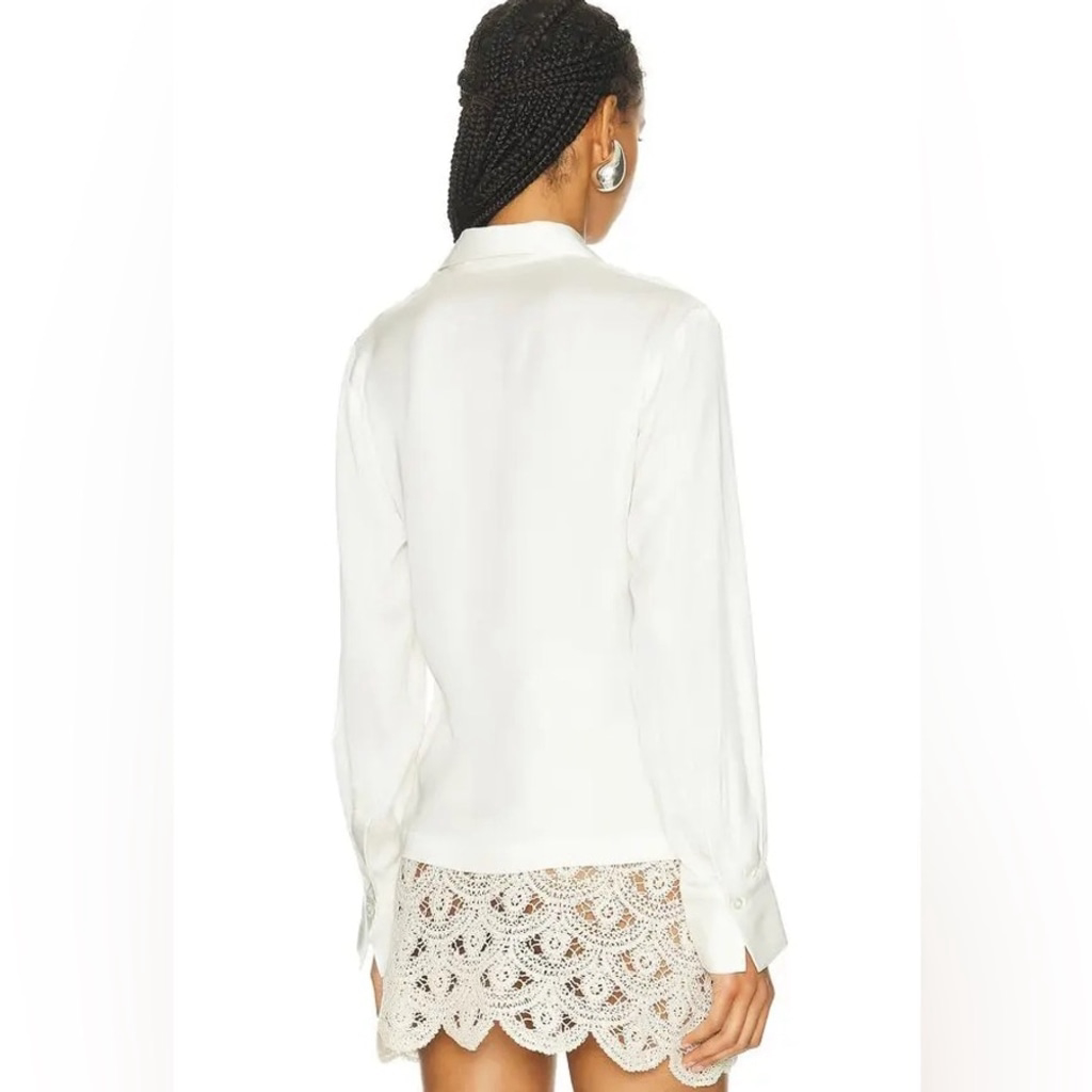 Beaufille Lewis Blouse Sz M In Pearl White Designer — image 3 of 8